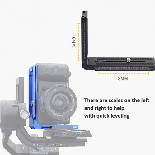 Support universel en forme de L pour caméra, plaque à dégagement rapide pour stabilisateurs de caméra RSC2/RS3, spécification : L-440 bleu SH28061896-09